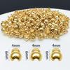 Ouro Real 18K Banhado Ouro Branco Espesso Cor Prata Fecho Conservador de Cor Furo Pequeno Fecho Suave Pimenta Pingente Acessórios de Joias DIY