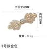 Hebilla de Diamante Incrustado en Metal Estilo Chino Retro Botón para Cheongsam Hebilla Decorativa para Vestido de Novia Par de Hebillas con Cuentas Hechas a Mano Hebilla de Anillo