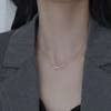Nueva Cadena para Clavícula Geométrica Estilo Japonés Normcore, Lujo Accesible, Líneas Simples, Collar Chapado en Plata, Estilo Frío Exquisito, Chapado en Plata