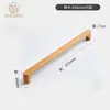 Manija de puerta de gabinete, cajón de gabinete, manija de madera maciza de armario, manija de puerta de madera de estilo chino nuevo en forma de puente de lujo ligero de alta gama