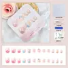 Venta Directa Personalizada de Fábrica Uñas Cortas, Medias y Largas para Manicura, Uñas Portátiles de Fototerapia Hechas a Mano, Pegatinas para Uñas, Estilo de Lujo Accesible 24 Piezas