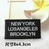 Pegatinas de tela cuadradas negras de moda con bordado de nombre, pegatinas traseras, insignia de tela bordada para computadora DIY, pegatinas de tela para ropa