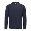 Sudadera de media cremallera con cuello alto de secado rápido para primavera y otoño para hombre, chaqueta deportiva transpirable de manga larga para fitness y running, holgada y estilizada