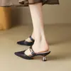 Mules de Punta Fina para Mujer con Tacón Delgado para Uso en Exteriores, Nuevas Sandalias Versátiles de Tacón Alto de Moda Verano 2026