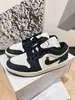 Zapatos Aj1 Obsidian Negro y Blanco Panda para Hombre y Mujer Negro Rojo Gris Blanco Negro Bajos Otoño e Invierno de Caña Baja Casual Pareja Zapatos Deportivos
