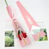 Dia dos Namorados Triângulo Dourado Transparente Saco Individual para Rosa Buquê de Flores Saco de Flores Material DIY Saco de Flores Saco de Embalagem Floral