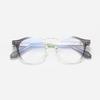 581012 Montura gruesa artística ovalada TR japonesa y coreana retro para hombre, montura de gafas para miopía con degradado para reparación de rostro liso, moda para mujer