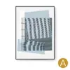 Minimalismo Sala de Estar Moderna Abstracta Pintura Decorativa Oficina Sofá Pared de Fondo Pintura Colgante Línea Blanca y Negra Tamaño Grande