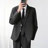Traje de Chaqueta Estilo Coreano para Hombre Otoño 2025 Solapa Sencilla Producto Nuevo Versátil Moda Hombrera Traje Guapo para Hombre