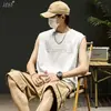 Camiseta sin mangas de marca moderna para hombre 2026 Verano Nuevo estilo Corte de hombro ancho Manga corta Holgada Moda Deportiva Camiseta sin mangas para hombre