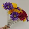 Flores artificiais para o Dia do Professor, margaridas africanas, buquês de flores preservadas, arranjos florais para decoração de cenários, enfeites de flores artificiais, materiais DIY, arte floral
