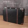 Maleta de madera de estilo europeo vintage, maleta de cuero antigua, caja de almacenamiento, pieza de exhibición para escaparates, accesorio para cine y fotografía, caja decorativa