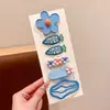 Pinza de Nube para Niña Estilo Coreano Simple de Tela Lunares Pinza BB para Parte Trasera de la Cabeza o Flequillo