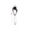 Cuchara de Acero Inoxidable para Uso Doméstico, Cuchara para Comer Infantil, Cuchara para Sopa de Adulto, Cuchara Plana Espesada, Cuchara Profunda para Sopa, Exportación