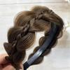 Pieza de Cabello Trenzas de Aro para Añadir Volumen y Cubrir las Canas, Versátil con Dientes, Antideslizante, Alta Estética