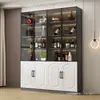 Gabinete de Vino de Cristal Uso Doméstico Puerta de Cristal a Prueba de Polvo a Prueba de Humedad Gabinete de Vino para Sala de Estar Gabinete de Exhibición de Pared Aparador para Comedor Gabinete de Almacenamiento