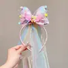 Acessórios de Cabelo de Lã Fofa para Crianças Laço Faixa de Cabeça Grampo de Cabelo de Fio Flutuante para Meninas Touca para Bebê Menininha Faixa de Cabeça Feminina