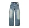 FEE THE END jeans rectos azules de estilo retro americano de moda, pantalones largos para hombre, estilo holgado y casual, K192