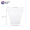 Copo de mousse descartável 200ML Plástico Transparente Quadrado Com tampa Natal Quente Venda por atacado em estoque