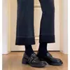 Mocasines Gruesos para Mujer para el Trabajo, Estilo Británico, Nueva Colección Primavera/Otoño 2026, Zapatos sin Cordones de Tacón Grueso, Zapatos Retro de Cuero