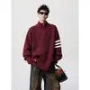 Suéter Informal de Moda Otoño e Invierno para Hombre, Estilo Caballero Británico, Jersey de Punto Vintage a Rayas y Bloques de Color