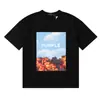 25Ss Marca Morada de Calle Marca Americana de Moda Camiseta Casual Retro Holgada de Manga Corta Estilo Igual para Pareja