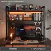Estante de Grade Porta-Objetos de Mesa Prateleira de Ferro Multicamadas para Desktop Mesa de Computador para Estudante Painel de Cavilhas para Mesa