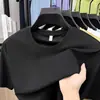 Camiseta Masculina de Manga Curta de Seda de Gelo de Alto Padrão para Comércio Exterior Transfronteiriço, Camiseta de Secagem Rápida com Gola Redonda, Top Casual Sem Costura de Verão, Personalizado