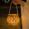 Linternas del Festival de Medio Otoño 2026, Linternas Portátiles Tejidas de Ratán y Bambú Estilo Antiguo, Linternas de Palacio Luminosas, Accesorios para Fotos con Hanfu en Atracciones