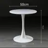 Mesa Redonda Pequena, Mesa Moderna para Recepção e Negociação, Estilo Nórdico para Uso Doméstico, Varanda, Quarto, Mesa Branca Tulipa Simples, Mesa de Jantar para Loja de Chá