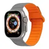 Adequado para Apple Watch com Pulseira de Silicone Magnética Costurada Applewatch Gerações Se1-9 Ultra Universal