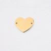 RUMNVNTY espelho de aço inoxidável interno duplo furo amor coração pingente conector DIY acessórios de jóias 17 * 20mm