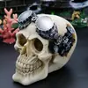 Fornecimento direto da fábrica decoração de paisagismo para aquário crânio criativo retrô ornamentos de aquário adereços para Festival Fantasma Halloween