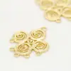 Accesorios DIY cobre puro chapado en oro 14K conector hueco para espiral antimosquitos material coreano hecho a mano para aretes colgante