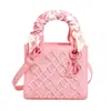 Bolsa Versátil Princesa Diana com Bordado Pesado Nova Moda Lenço de Seda Bolsa de Mão Feminina de Ombro Crossbody de Alto Padrão Comércio Exterior