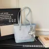 Bolsa Tote Grande de Lona com Pedrarias Estrela Transfronteiriça, Cor Personalizada Color-Blocking Tendência para o Dia a Dia Estilo Coreano Moda Comércio Exterior Bolsa de Ombro