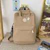 Mochila Ins Estilo Japonês para Alunas do Ensino Fundamental, Nova Mochila Casual Simples de Cor Sólida de Grande Capacidade, Bolsa Escolar para Estudante, Bolsa de Mão 1