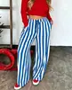 2026 Transfronterizo TK Amazon Primavera/Verano Nuevos Pantalones Largos Rectos Casuales Sueltos de Mujer Europeos y Americanos con Bloques de Color, Rayas y Estampados