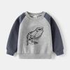 Sudadera de Terciopelo para Niños Otoño e Invierno Infantil 2024 Nuevo Exterior de Terciopelo de Manga Larga de Una Pieza Top de Dibujos Animados para Bebé al Por Mayor