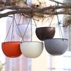 Vasos de Flores Suspensos de Plástico Rattan, Vasos de Plantas Suspensos Colmeia Estilo Europeu, Cestas Suspensas para Interior, Vasos de Flores Suspensos de Resina Atacado