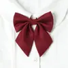 Traje de Bacharel Fotografia de Formatura Gravata Borboleta Feminino JK Estilo Japonês Estilo Universitário Traje de Vela Uniforme Escolar vermelho vinho Raiz de Pena de Arco Gola Flor