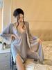 Pijamas sexy Women's Ice Silk renda fina verão puro desejo vento alça nightdress duas peças conjunto transfronteiriço