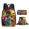 2021 Nueva Mochila Escolar Mágica Full House para Estudiantes Mochila de Poliéster Mochila Creativa Cómoda Bolso Estampado Estuche para Lápices