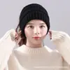Gorros de Punto de Lana con Parte Superior Abierta, Estilo Europeo y Americano, de Moda para Otoño e Invierno, Gorros de Mujer Transfronterizos para Proteger el Cabello y Mantener el Calor