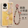 Para Huawei Nova13 Funda de Piel de Cordero Pulsera de Gato de la Fortuna de Cristal Funda de Teléfono con Relieve Cobertura Total Anti-caídas