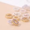 Anillo de Cuentas de Oro Relleno de 14K con Conservación de Color y Incrustaciones de Zircón, Anillo de Cuentas DIY, Colgante para Collar, Pulsera, Accesorios de Joyería Hechos a Mano al Por Mayor