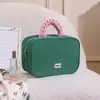 Bolsa de Maquillaje Estilo Ins, Neceser de Cuadros de Aspecto Elegante, Bolsa de Viaje, con Compartimentos, Multifuncional, Gran Capacidad, Se Puede Colgar en la Pared