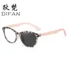 Nuevas Gafas de Lectura de Lente Único Estilo Ojo de Gato Transfronterizas que Cambian de Color con Filtro de Luz Azul para Mujer, Gafas de Lectura de Alta Definición a la Moda para Personas Mayores