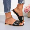 Sandalias de Verano Transfronterizas Europeas y Americanas Tallas Grandes para Mujer, Ropa de Exterior, Estilo Nuevo, Vacaciones en la Playa, Sandalias Planas de Playa, Ropa de Exterior para Mujer