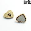 Botón metálico love polvo plateado epoxi camisa cárdigan botón de corazón melocotón color botón decorativo DIY 12mm